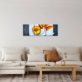 Őszibarack képe (órával) (90x30 cm)