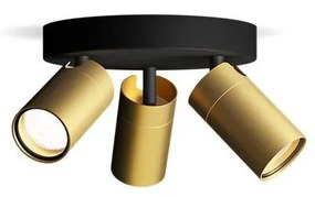 Philips - Fürdőszobai spotlámpa IDRIS 3xGU10/5W/230V IP44 fekete/arany