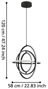Eglo 39893 - LED Csillár zsinóron RETORNIO LED/44W/230V