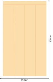PIPPER. Textil öntapadó tapéta - Egy téglalap - Sárga szín Méret: 100cm, Szín: Sötét