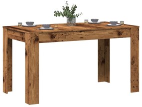 antik fa színű szerelt fa étkezőasztal 140 x 74,5 x 76 cm