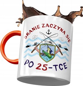 Narancssárga bögre Születésnapra 25 25-es 25-ös, fényképes nyomattal