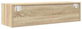 sonoma tölgy színű szerelt fa TV-szekrény 100x31x25,5cm