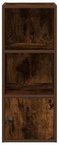 füstös tölgy színű szerelt fa könyvszekrény 31x24x77 cm