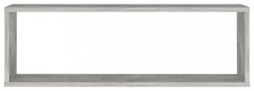 4 db betonszürke szerelt fa fali kockapolc 80 x 15 x 26,5 cm