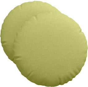 vidaXL Ülőpárnák 2 pcs Világos zöld Ø50 x 19 cm szövet