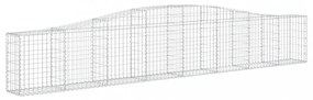 7 db íves horganyzott vas gabion kosár 400x30x60/80 cm