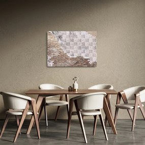 Üveg kép - Téglafal (70x50 cm)