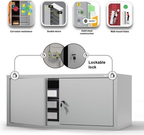 EWA Compact szekrényfeltét 800 x 380 x 400 mm, szürke