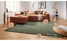 Supersoft sötétzöld szőnyeg, 160 x 230 cm - Mint Rugs