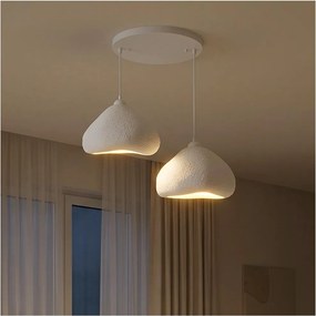 Brilagi - Kábeles függőlámpa WABI SABI 2xE27/40W/230V átm. 45 cm fehér