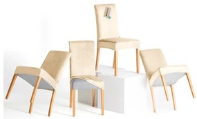Bézs gumis szék huzat szett 4 db-os 48 cm Sento – Restilo