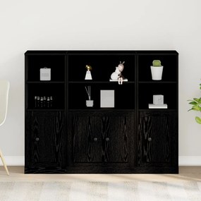 Fekete tölgy magasszekrény 132x35,5x103,5 cm Ellenálló anyagból