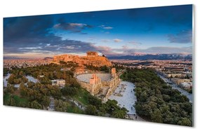 Üvegképek Görögország Panorama építészet Athén 100x50 cm