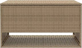 Bézs Polyrattan Kültéri Párna Doboz 100X55X55,5 Cm