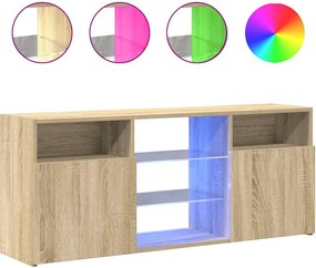 vidaXL sonoma tölgy színű TV-szekrény LED lámpákkal 120x30x50 cm