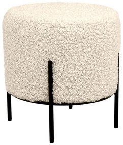 Krémszínű buklé puff Alford – House Nordic