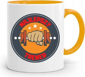 Edzőnőnek Edzőterem Bögre Sárga Ajándék fényképes nyomtatással