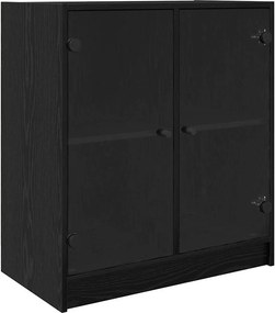 vidaXL Oldalsó szekrény Fekete tölgy 68 x 37 x 75,5 cm Faanyag