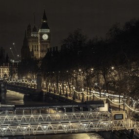 Poszter 30x30cm Esti kilátás a Big Benre, Assaf Frank