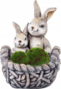 Nyuszi figura kosár 38 cm Húsvéti nyuszi kaspó kosár