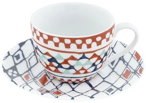 Goji 6 db-os porcelán csésze és csészealj szett - Villa Altachiara