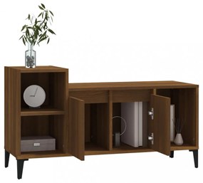 barna tölgyszínű szerelt fa TV-szekrény 100x35x55 cm