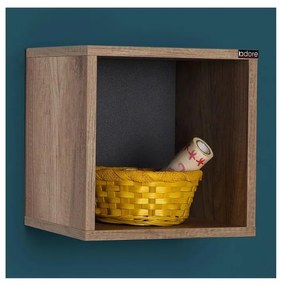 Fali polc 33x33 cm barna