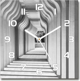 Üveg falióra szögletes Folyosó 30x30 cm