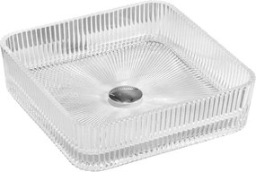 Mexen Nira üveg mosdókagyló 39 x 39 cm-es, átlátszó - 24203900