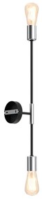 Fali lámpa FLAME 2xE27/60W/230V fekete/fényes króm