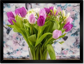 Poszterek keretben 40x30 Tulipán csokor Virágok