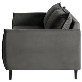 Sötétszürke bársony kanapé 203 cm Juli – Ropez