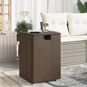 vidaXL barna polyrattan propántartály borító asztal 40 x 40 x 60 cm