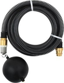vidaXL fekete PVC szívótömlő sárgaréz csatlakozókkal 1,1" 4 m