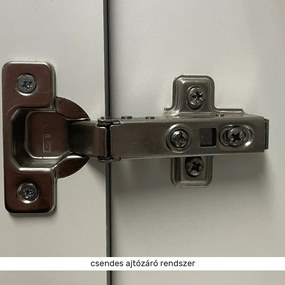 Magas szekrény a beépíthető sütőhöz, szürke matt/fehér, LAYLA  D60P