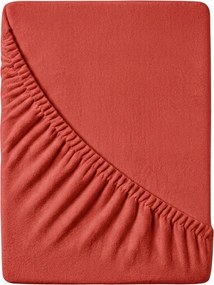Frottír EXCLUSIVE piros lepedő 90x200 cm