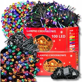 Karácsonyfa Fényfüzér 100LED Karácsonyfára Kültéri/beltéri Fényfüzér Többszínű