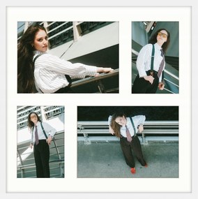 Képkeret 4 képhez 10x15 cm 15x21 cm fehér fotógaléria 40x40 cm Framai