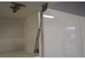 CELESTE 240 cm-es fényes fehér konyhabútor