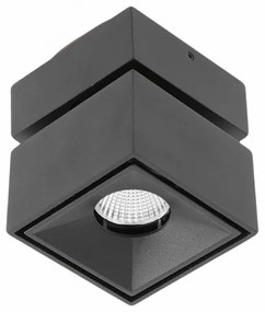 Lámpa Mennyezeti BIANCO 8W, 680lm, AC220-240V,50/60 Hz,Ra≥80,IP20,36°,2700/3300/4000K, kocka, fekete