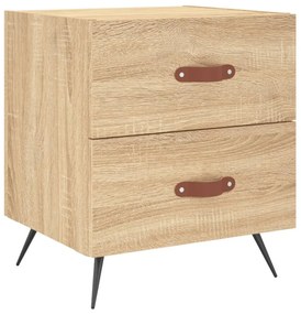 2 db sonoma tölgy színű szerelt fa éjjeliszekrény 40x35x47,5 cm