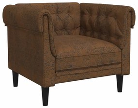 barna szövet Chesterfield kanapé