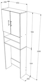 Usi Mosógép szekrény fehér