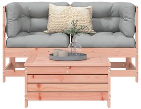 3 részes tömör duglászfenyő kerti kanapészett