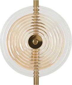 Aranyszínű állólámpa üveg búrával (magasság 170 cm) Venice – Mauro Ferretti