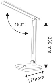 LED Dimmelhető érintős asztali lámpa VINTO LED/8W/230V fekete