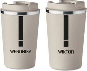 2 db-os Prémium Termo Bögre Szett Névre Szóló Feliratokkal 350ml KT_106