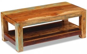 tömör újrahasznosított fa dohányzóasztal 90 x 45 x 35 cm
