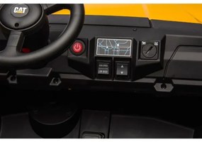 Elektromos CAT autó 60W/7500 mAh sárga/fekete + távirányító